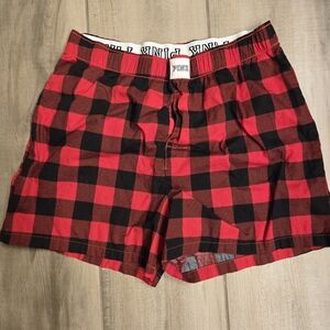 Victoria's Secret PINK: Red and Black Checkered Boxers